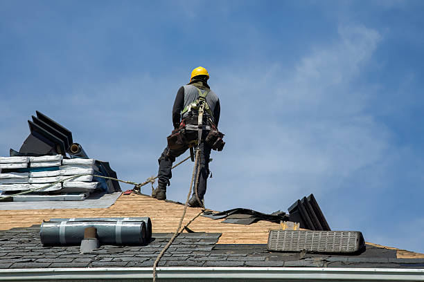 Professional Gutter Installation technician working in Marion Center, PA